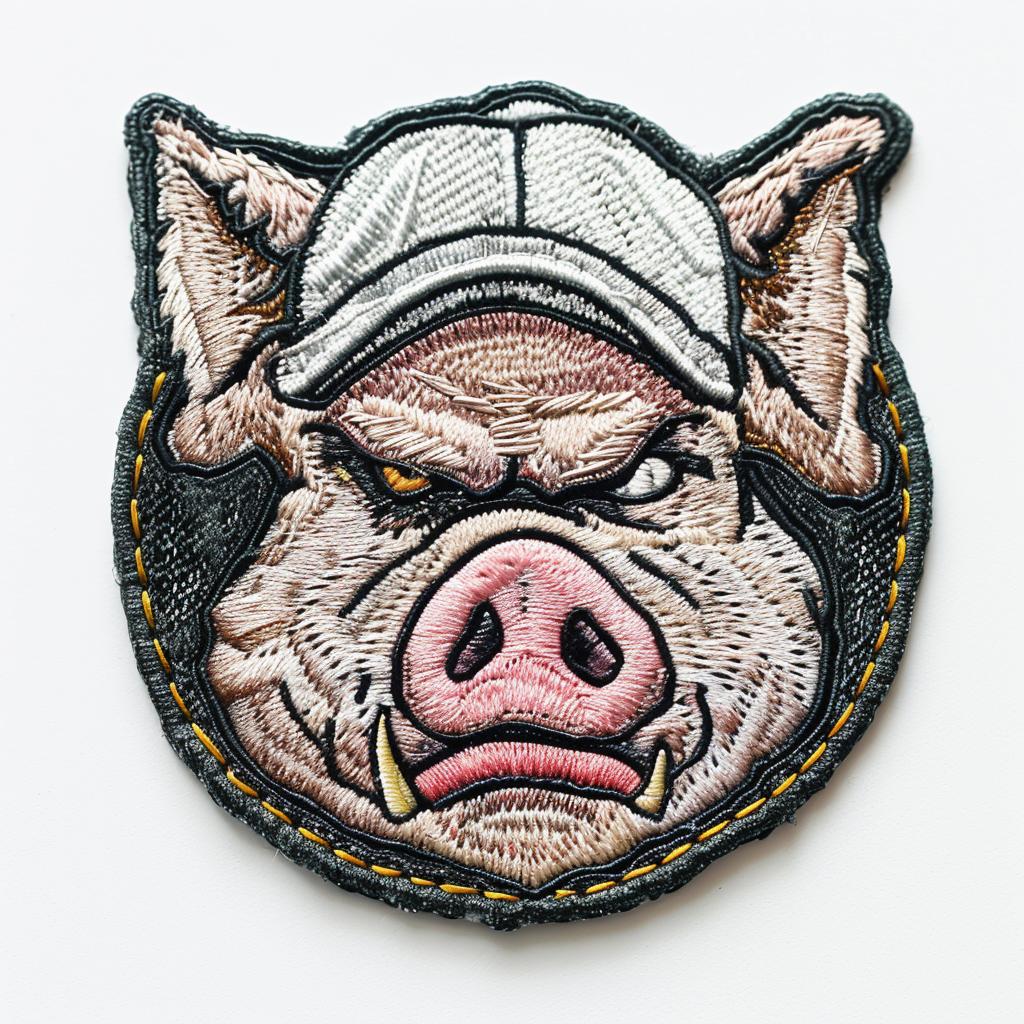 patch  pig  angry  streetwear  chenille  contrast  embroidered  minimal  stitch  culture 954965