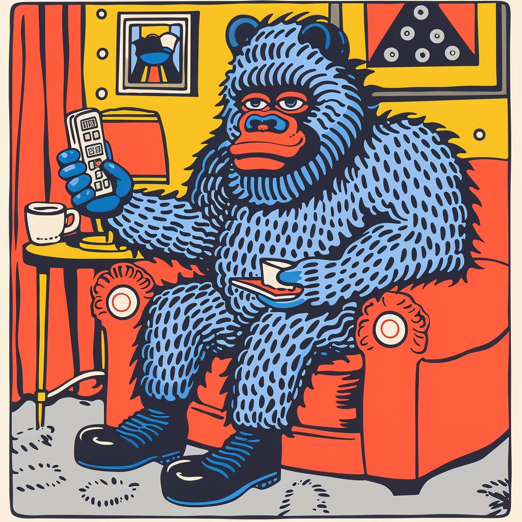 Sasquatch  couch  remote  cartoon  humor  leisure  character  funny  home  relax 962723