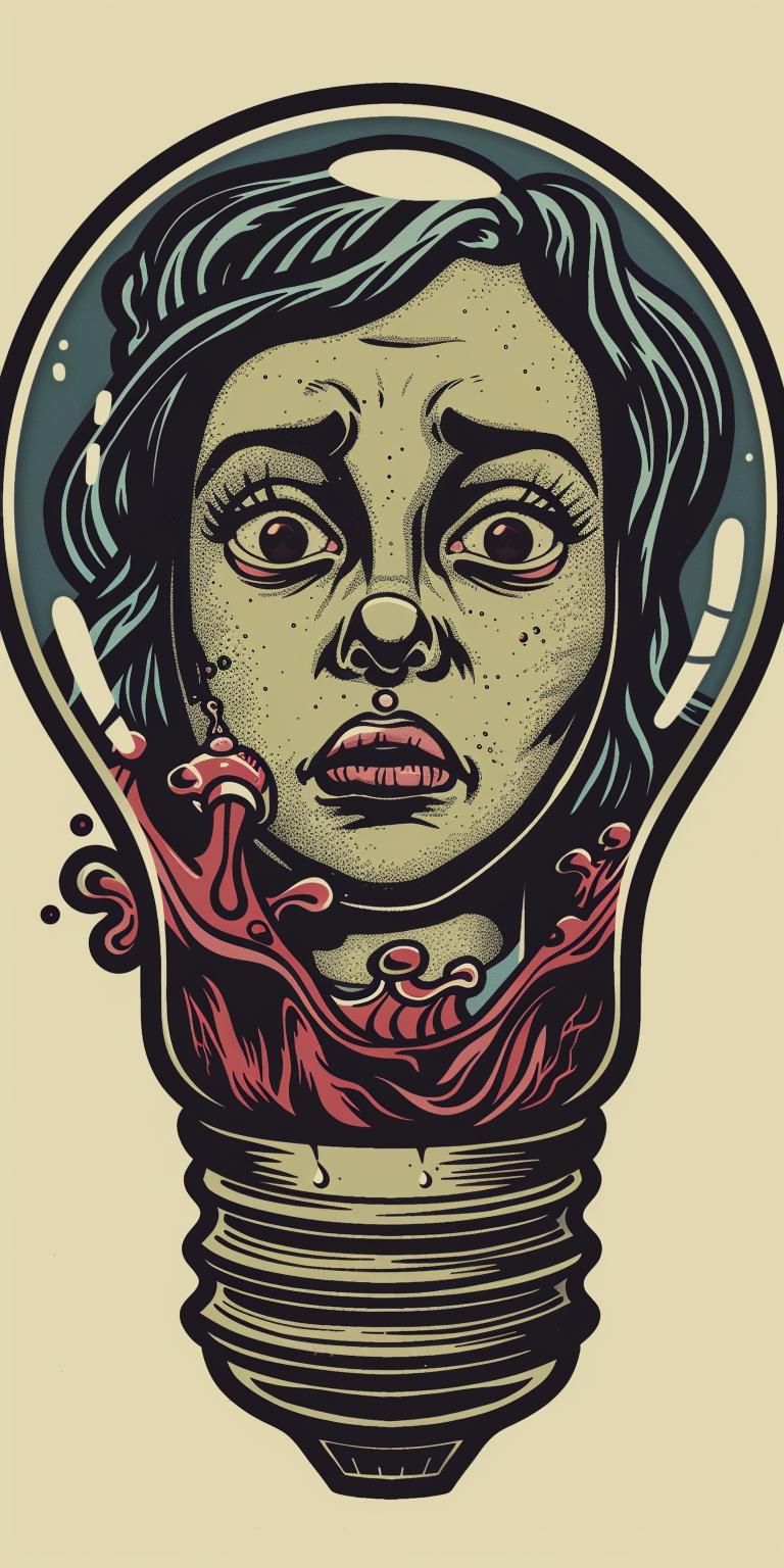lightbulb  liquid  woman  face  poster  surreal  conceptual  artistic  emotional  symbolic 940638