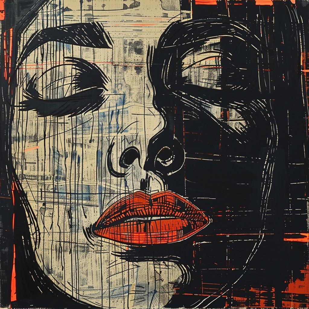 woman  face  lips  orange  portrait  colorful  emotion  figurative  artistic  design 928144