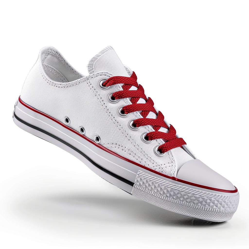 sneakers  converse  white  red  oxford  canvas  footwear  classic  stylish  fashion 1029005