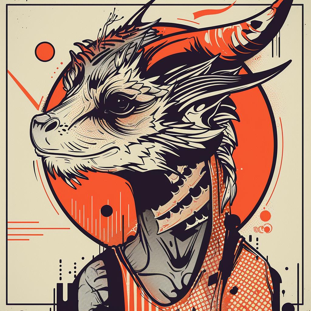 mythical  creature  goat  red  orange  background  hybrid  fantastical  unique  strength 939635