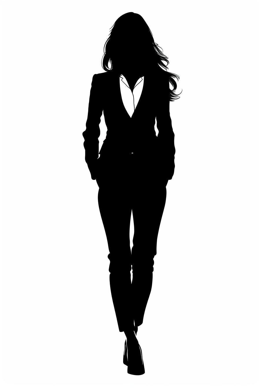 woman  silhouette  business  attire  suit  vector  minimalist  professional  white  background 954368