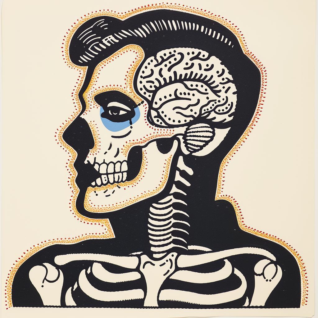 surreal  anatomy  skeleton  brain  minimal  art  creative  painting  visual  illustration 961600