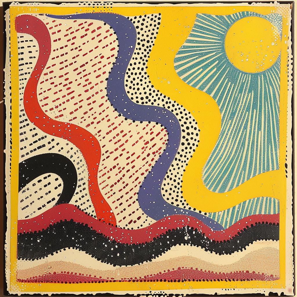 dots  whorls  swirls  sun  waves  pattern  colorful  mid-century  modern  art 916147