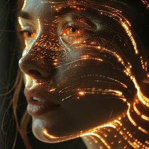 angel  face  luminous  mirrors  light  otherworldly  glow  transformation  abstract  art 1039522