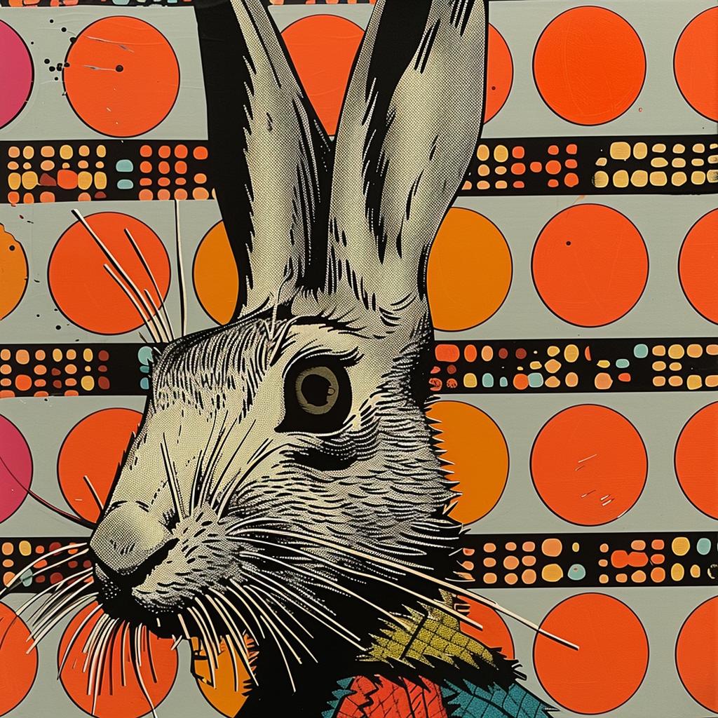 rabbit  sweater  polka  dots  illustration  character  design  whimsical  colorful  cute 950656