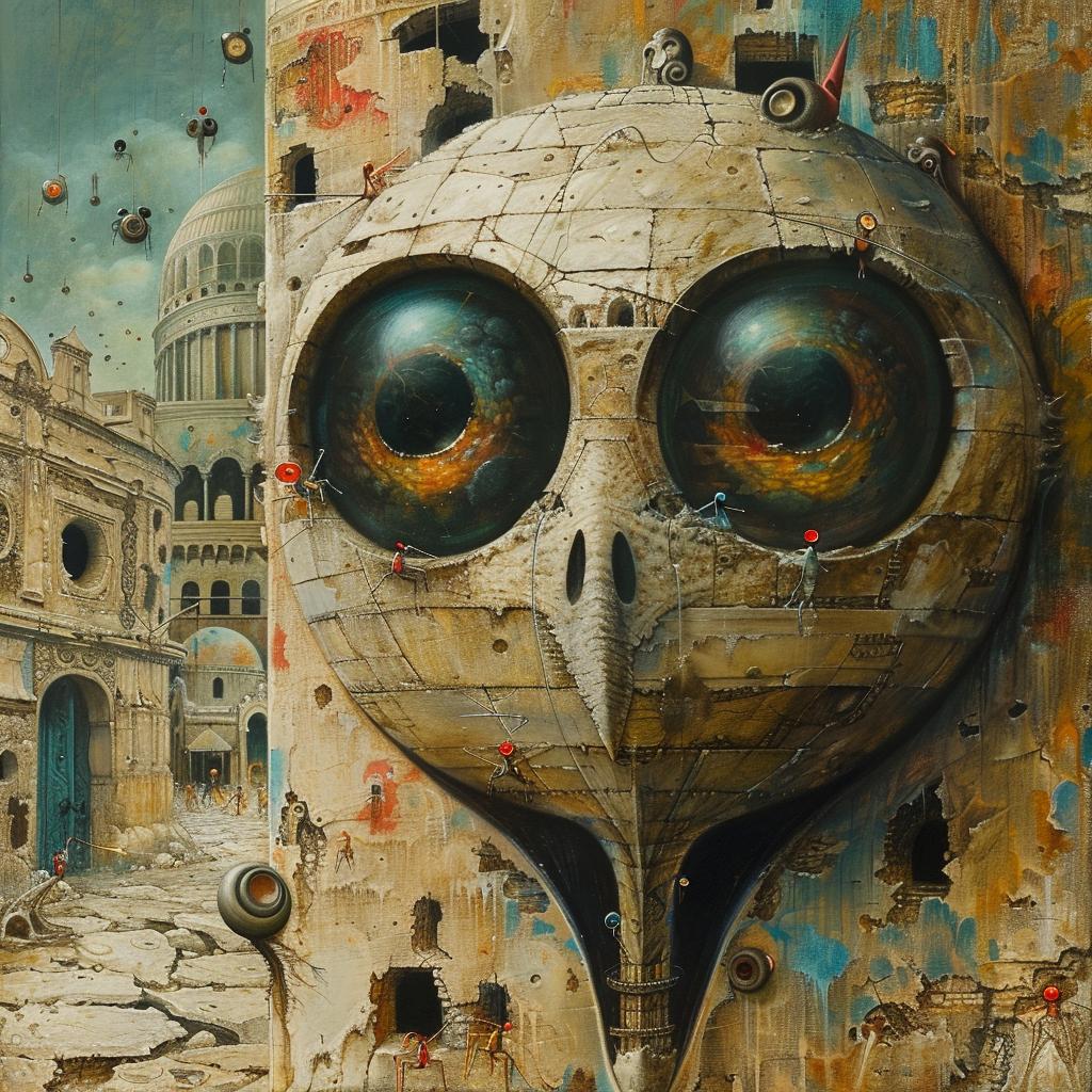 surreal  album  cover  naturalistic  spiritual  occult  technicolor  painting  bird  eyes 976102