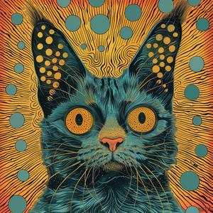 cat-rabbit  creature  portrait  vintage  comic  ArtNouveau  surreal  illustration  eyes  yellow 1076955