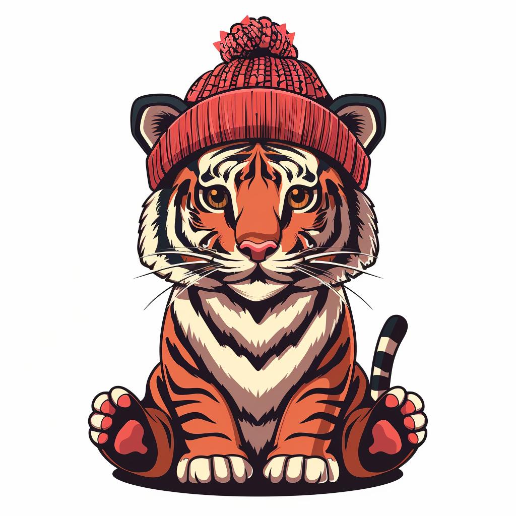 tiger  knitted  hat  cute  minimal  adorable  street  simple  baby  stylized 958727