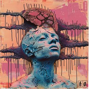 encaustic  paint  palette-knife  impasto  woman  skull  art  surreal  head  eyes 1066469