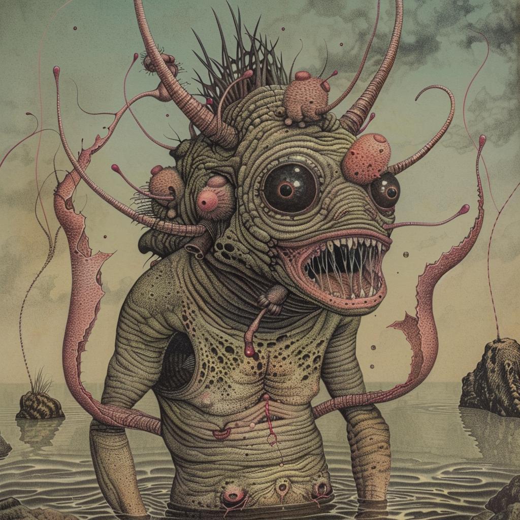 monster  painting  tentacles  water  horror  creature  mythical  dark  fantasy  weird 948611