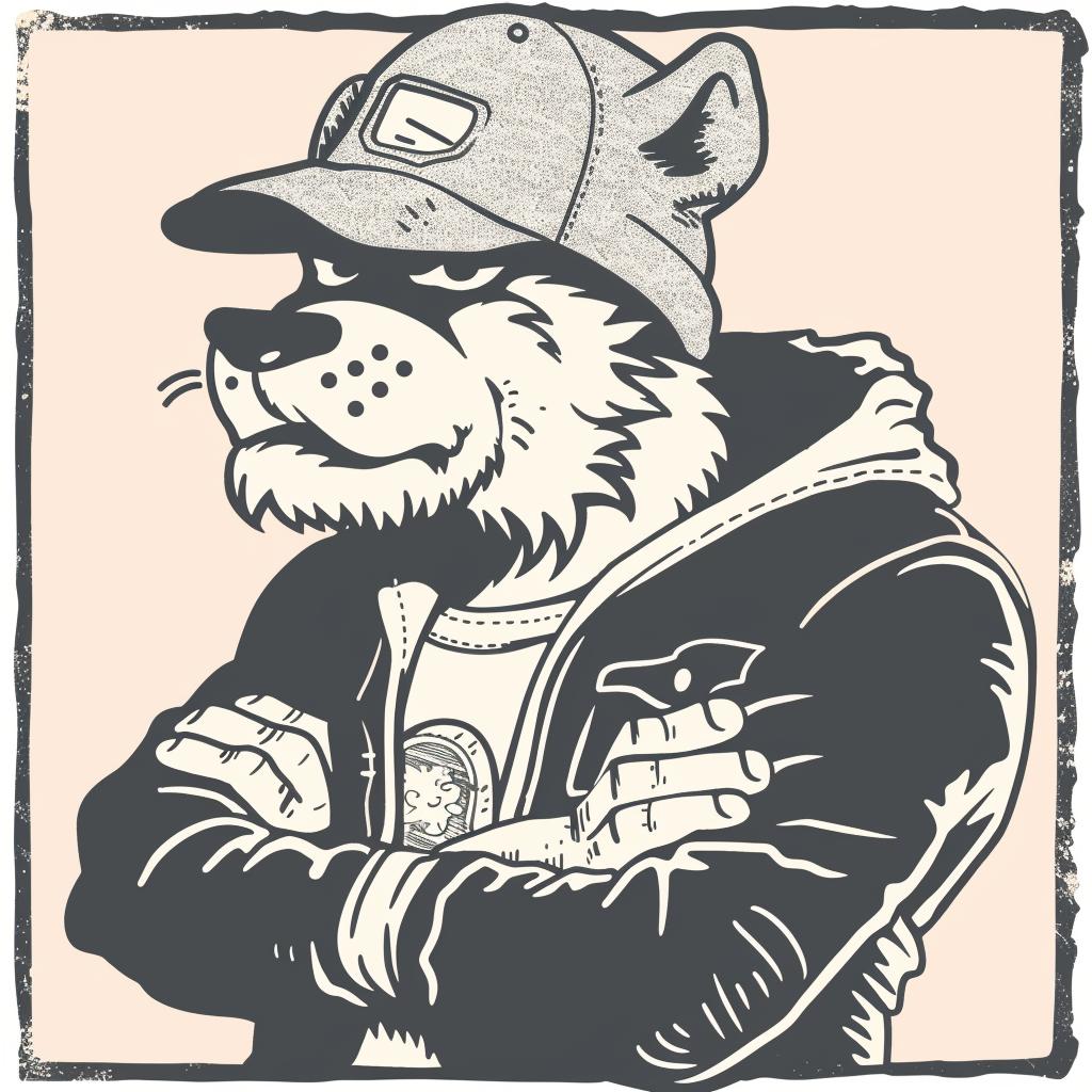 wolf  wearing  cap  jacket  streetculture  minimalist  aggressive  anthropomorphic  animal  urban 959307