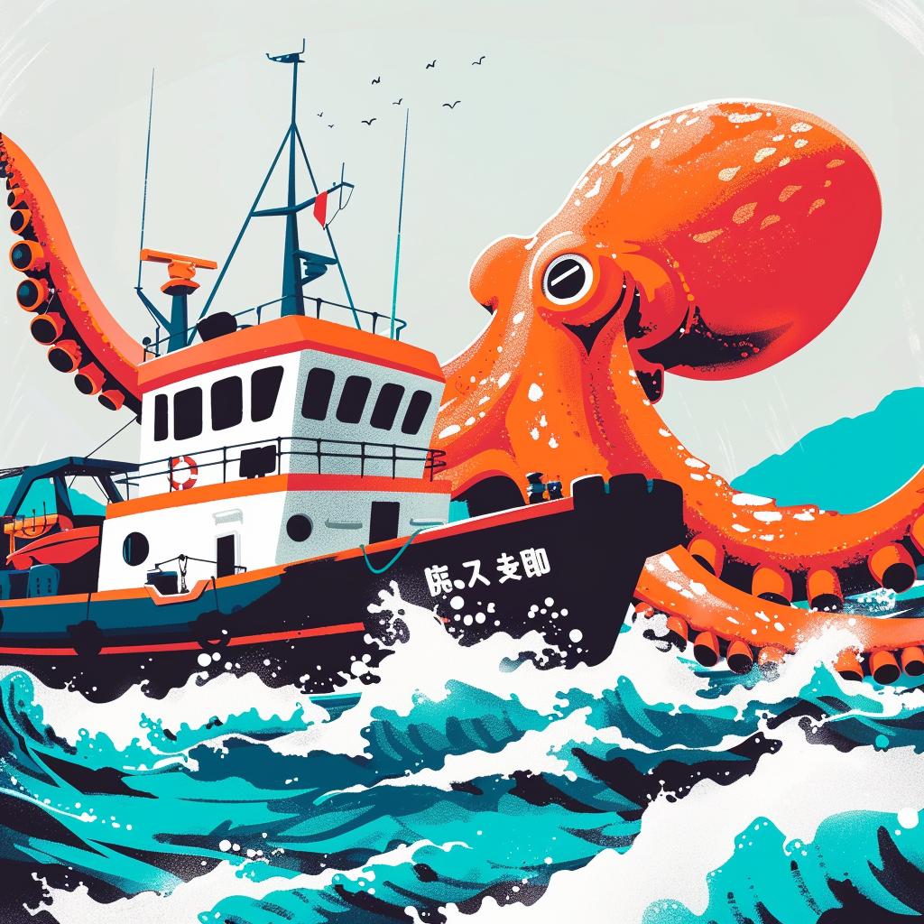 octopus  ocean  attack  fishingboats  illustration  wildlife  realism  marine  artwork  nature 946949