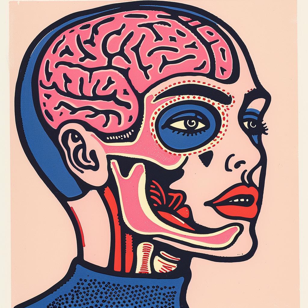 surreal  anatomical  minimalist  poster  woman  brain  art  modern  creative  design 961512