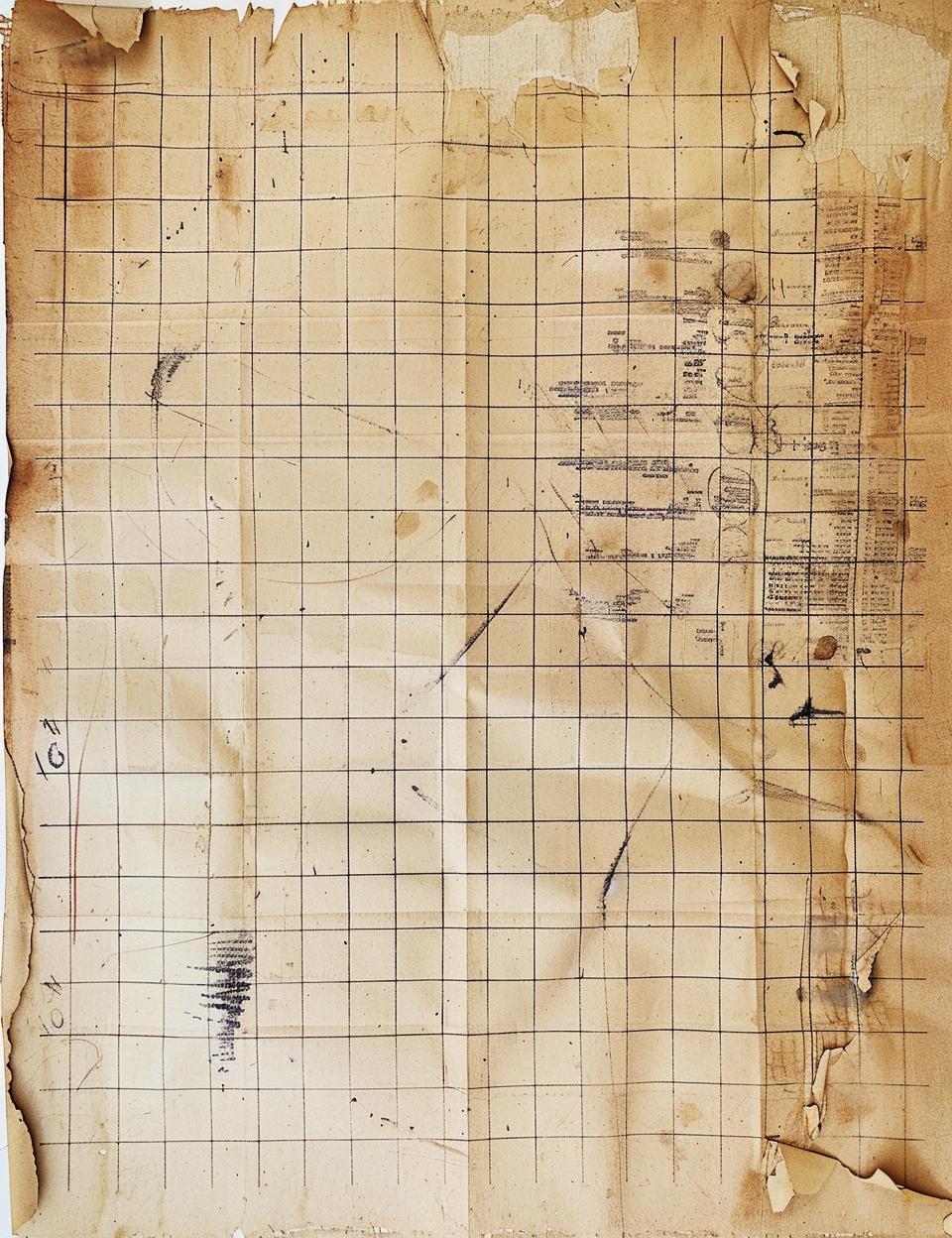 vintage  old  paper  grid  scuffed  tape  markings  art  medium  design 961916