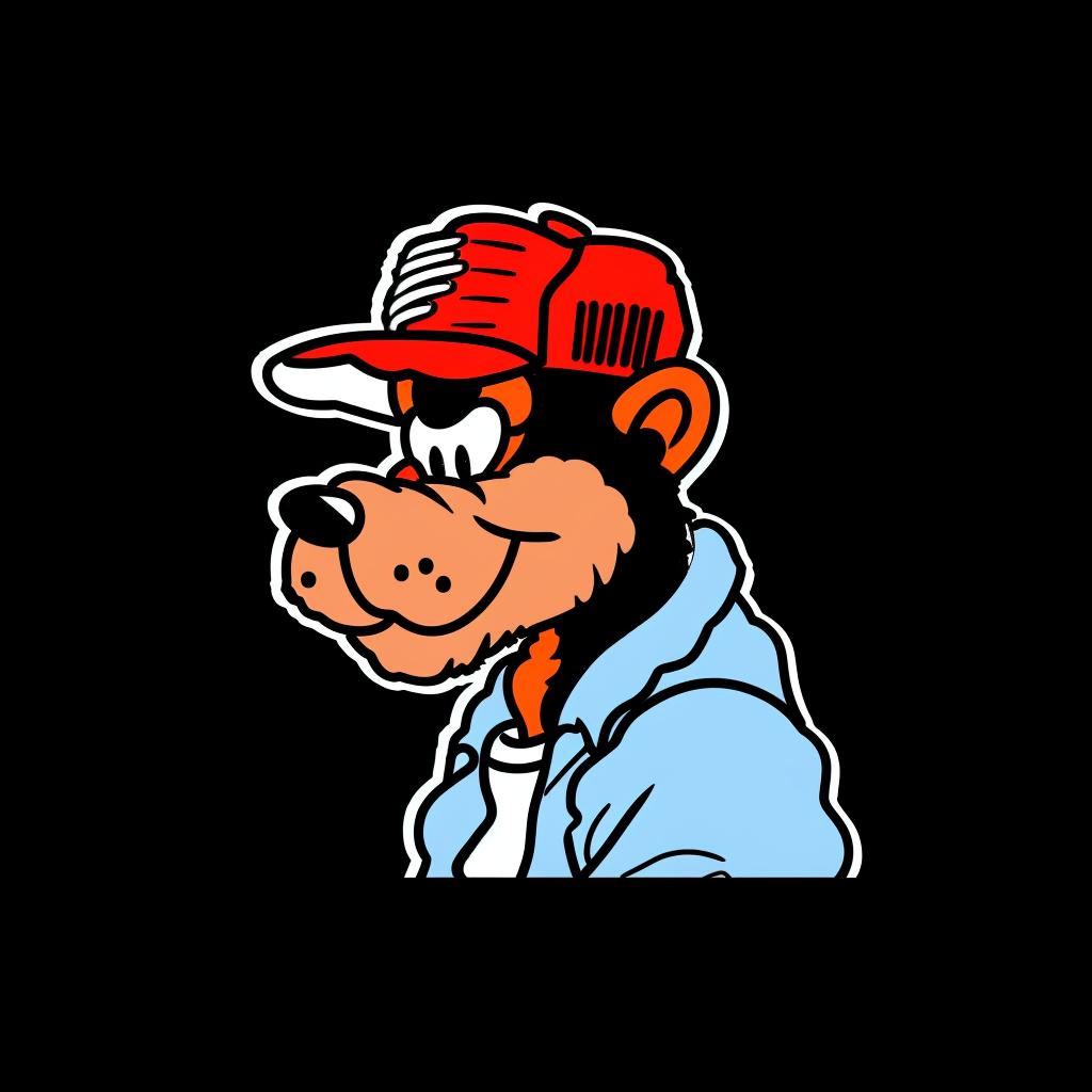 aggressive  streetwise  anthropomorphic  animal  baseball  cap  urban  minimal  red  silver 958927