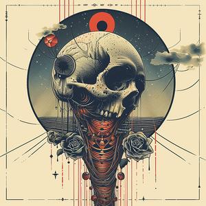 skull  tattoo  design  dark  abstract  geometry  red  black  minimal  art 1038671