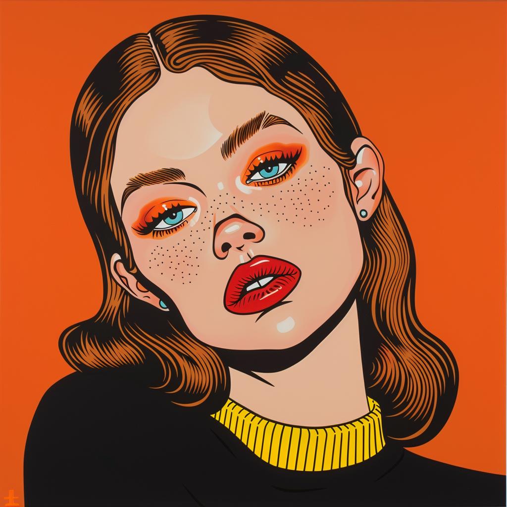 صورة امرأة من بوبارت، صورة ملونة، رسم توضيحي، حديث، نابض بالحياة، شبابي، منمق، 972562