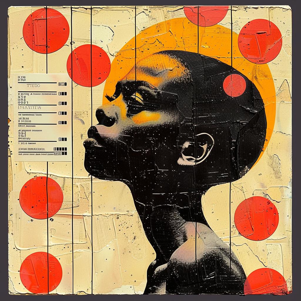 album  cover  african-american  woman  dots  impasto  painting  Joan  Cornella  1980s 963485