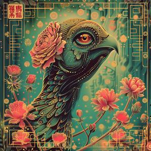 chromolithography  bird  flowers  art  character  decorative  nature  vibrant  design  color 1052441