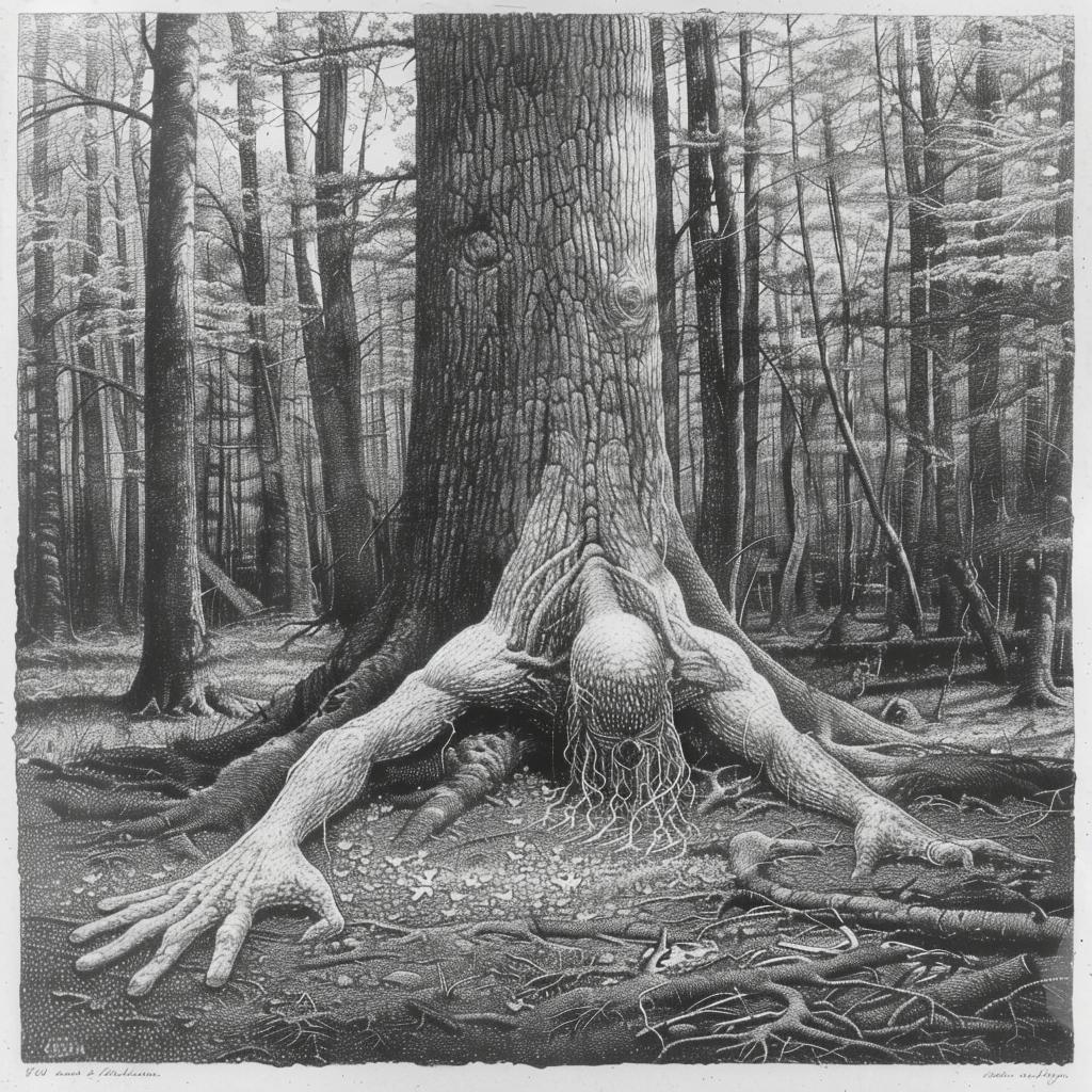 horror  monster  drawing  tree  person  eerie  dark  surreal  expressionism  visual 949282