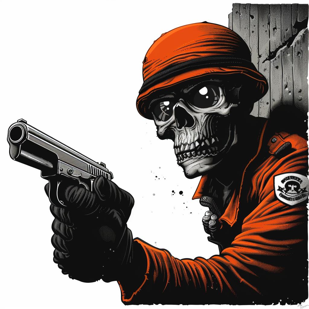 art  skull  uniform  gun  illustration  dark  symbol  fantasy  character  action 924579