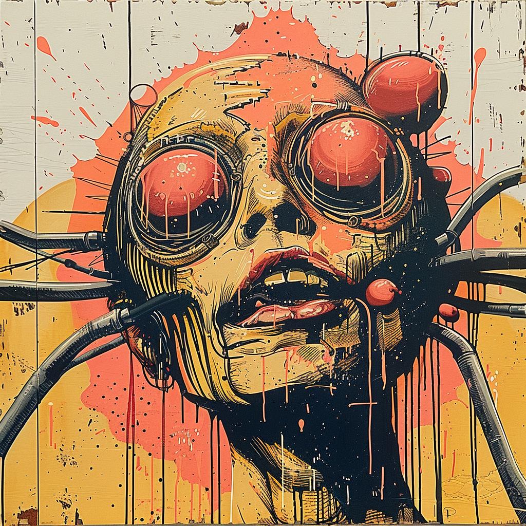 painting  woman  red  eyes  robot  head  surreal  portrait  fantasy  art 947749