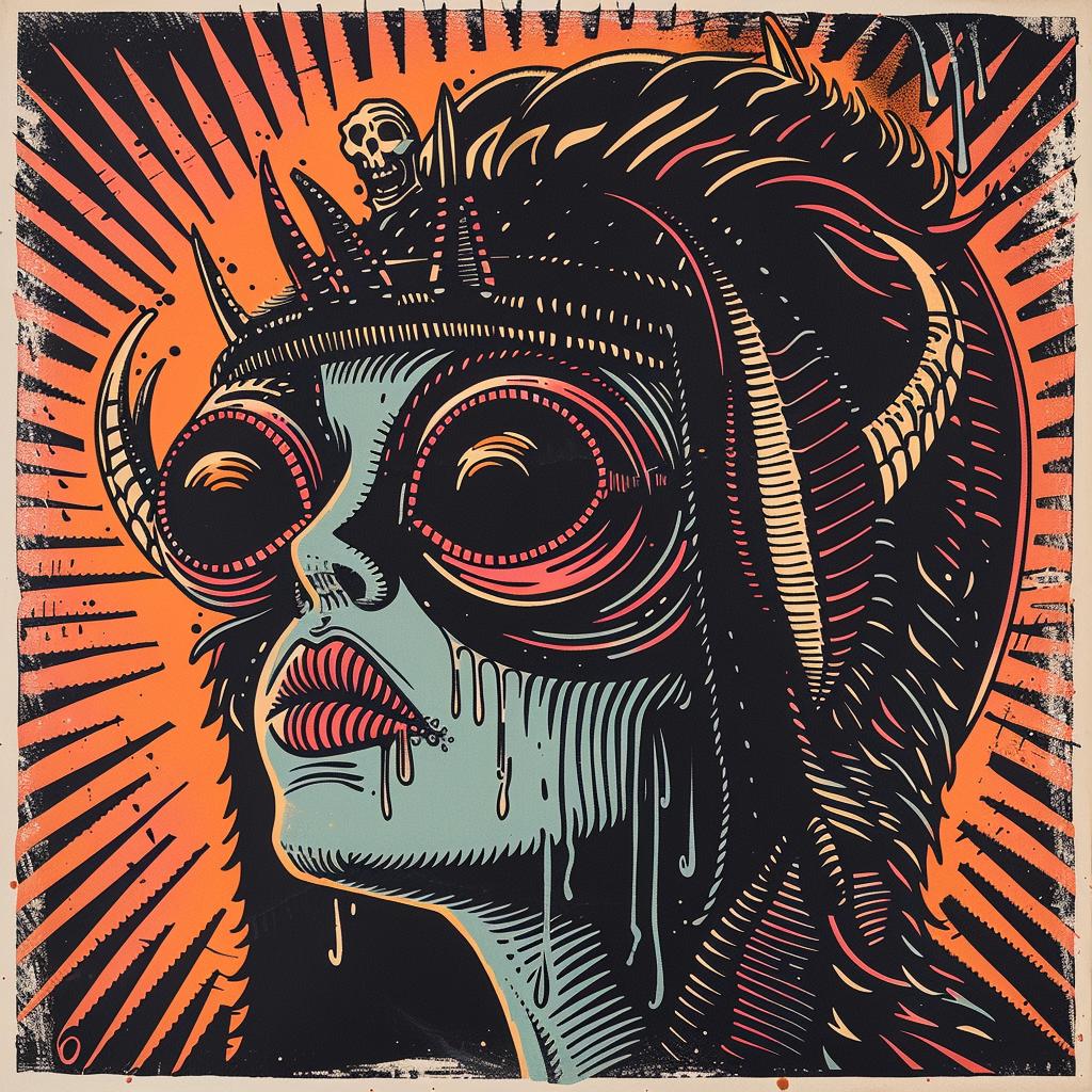 woman  skull  headpiece  poster  dark  occult  naturalistic  spiritual  terror  art 925765