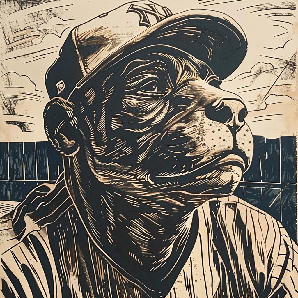 رسم نمر بيسبول، قبعة مجسمة، زي رسمي، حيوان، فكاهة، لاعب 1025827