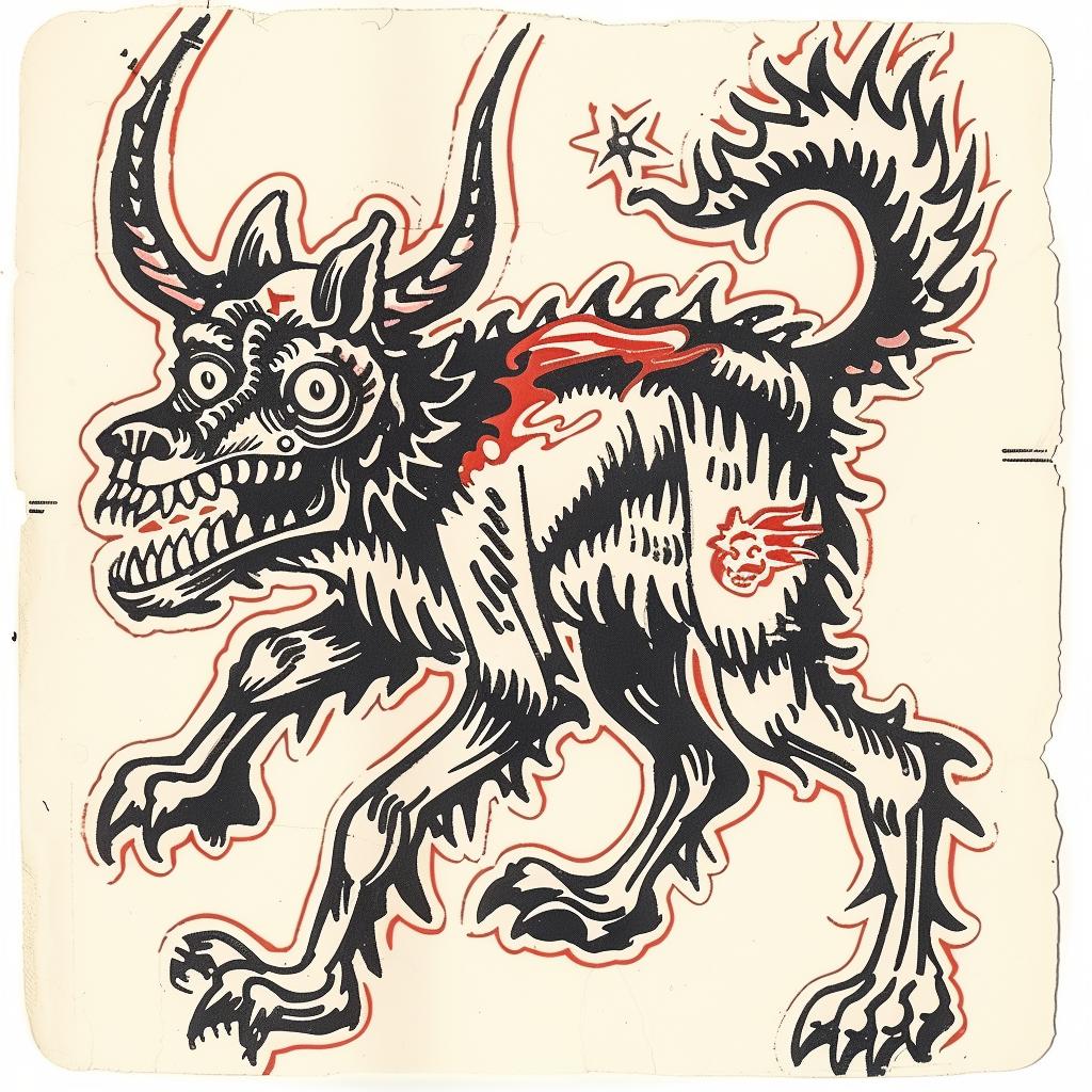 mythical  creature  hybrid  demon  fantastical  bold  colorful  unique  dark  surreal 933193
