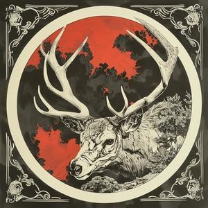 album  cover  deer  Todd  White  risograph  symbolist  hyper-realistic  surreal  art 1079183