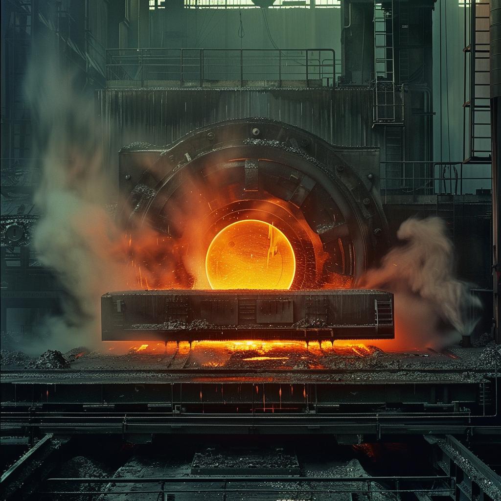 industrial  furnace  factory  photo  steel  door  lighting  color  glow  award-winning 965376