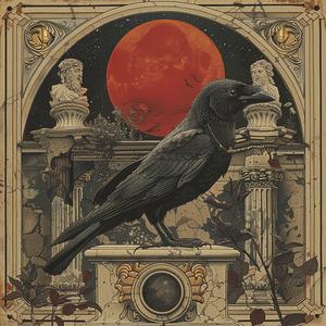surreal  crow  album  cover  symbolist  hyper-realistic  risograph  design  artwork  style 1079176