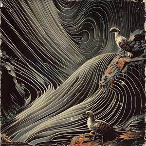 birds  painting  rock  waves  nature  chromolithography  colorful  detail  sea  landscape 1054187