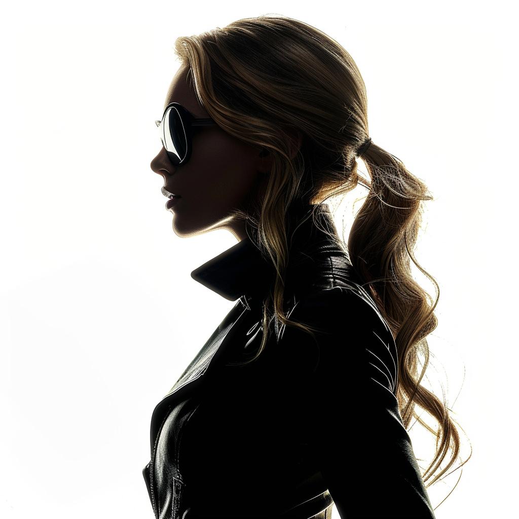 Black  Canary  silhouette  woman  leather  jacket  photorealistic  white  background  profile 953817