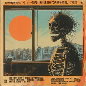 chromolithography  skeleton  movie  poster  illustration  Quint Buchholz  Nychos  Japanese  gothic  horror 1039418