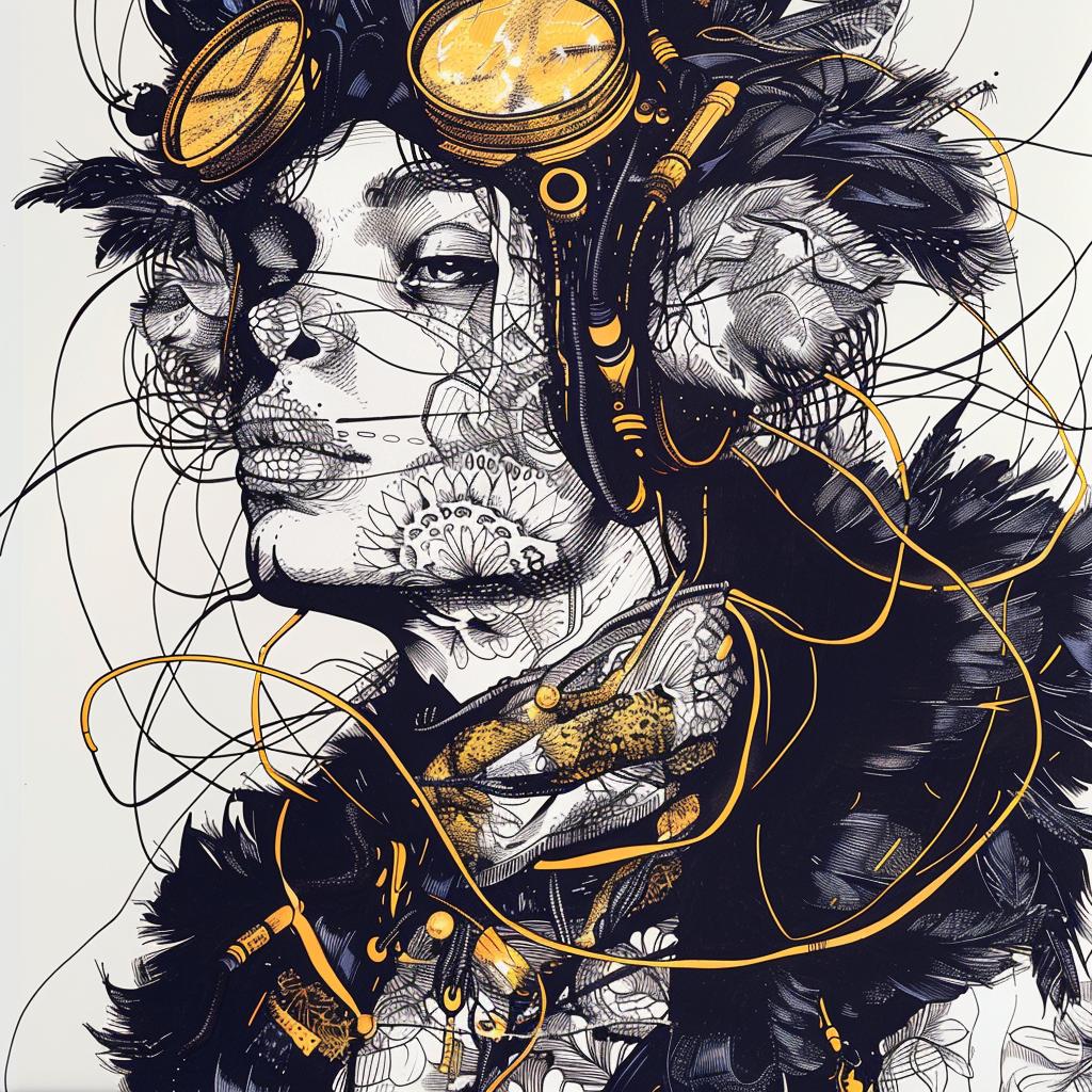 mythical  creature  gasmask  organic  tubes  drawing  hat  goggles  surreal  fantasy 951762