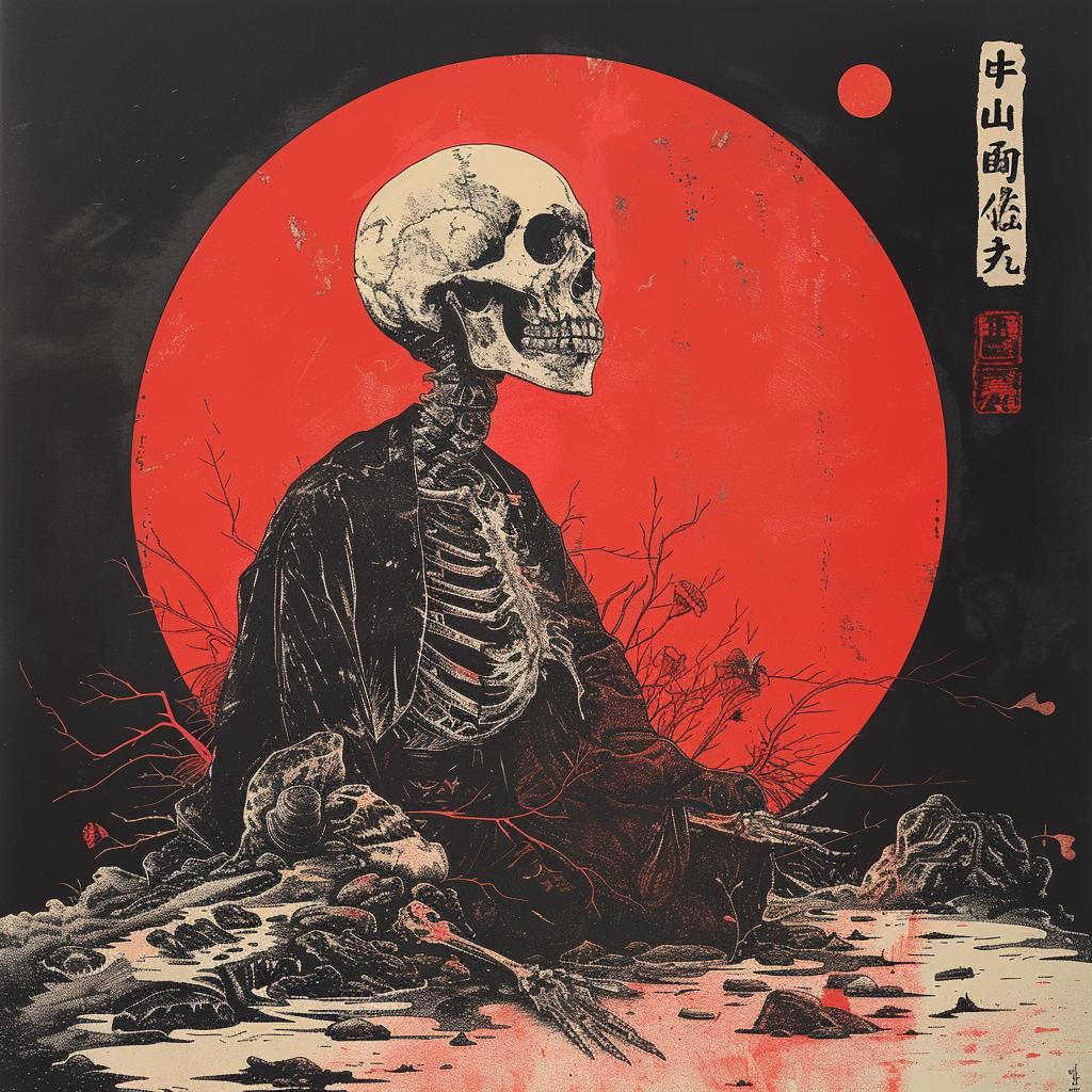 samurai  art  surreal  album  cover  screenprinting  creative  EKazumasa 960471