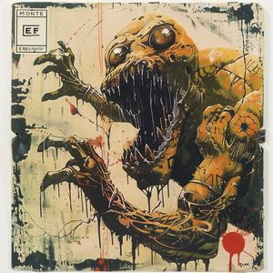 zombie  blood  painting  encaustic  horror  art  creative  graphic  illustration  dark 1066051