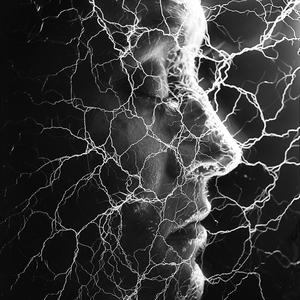 black  white  woman  face  lightning  photograph  negative  reflectographic  abstract  portrait 1039080