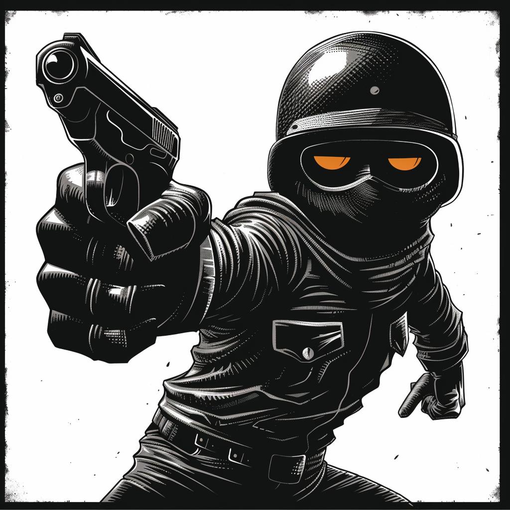 illustration  man  mask  gun  black  white  art  drawing  portrait  figure 924661